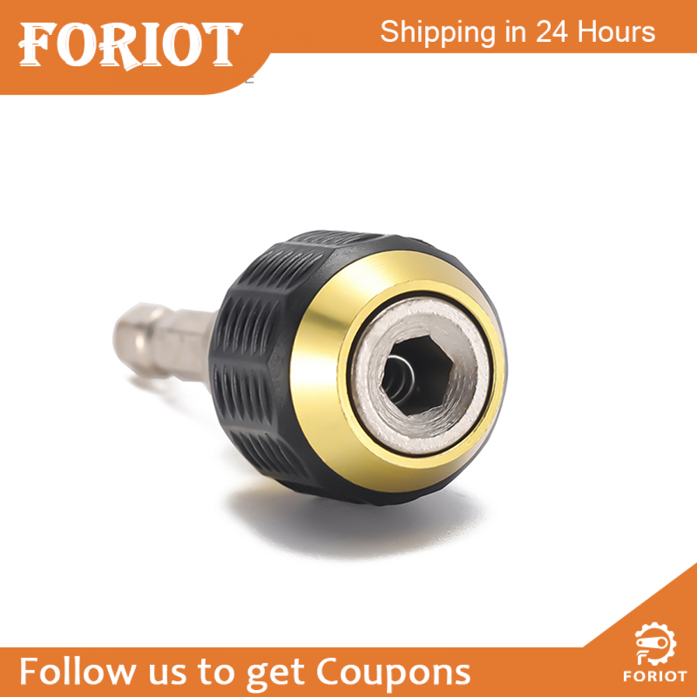 Foriot Tuốc Nơ Vít Đầu Kẹp Mũi Khoan Không Chìa Khóa 60Mm Bộ Chuyển Đổi Điều Khiển Tác Động Dụng Cụ Mũi Khoan Chuôi Lục Giác 1/4 Inch Dụng Cụ Chuyển Đổi Chuyển Đổi Nhanh