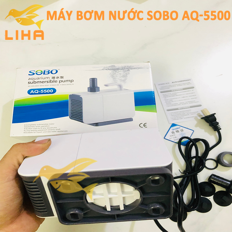 Máy Bơm Nước Sobo AQ-5500 (60W-3000L/H-3M) - Máy Bơm Bể Cá