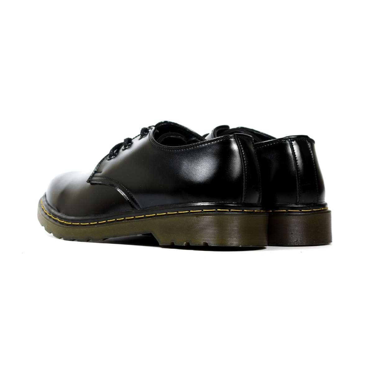 Giày Đốc da cổ thấp đen unisex Lucas Shoes