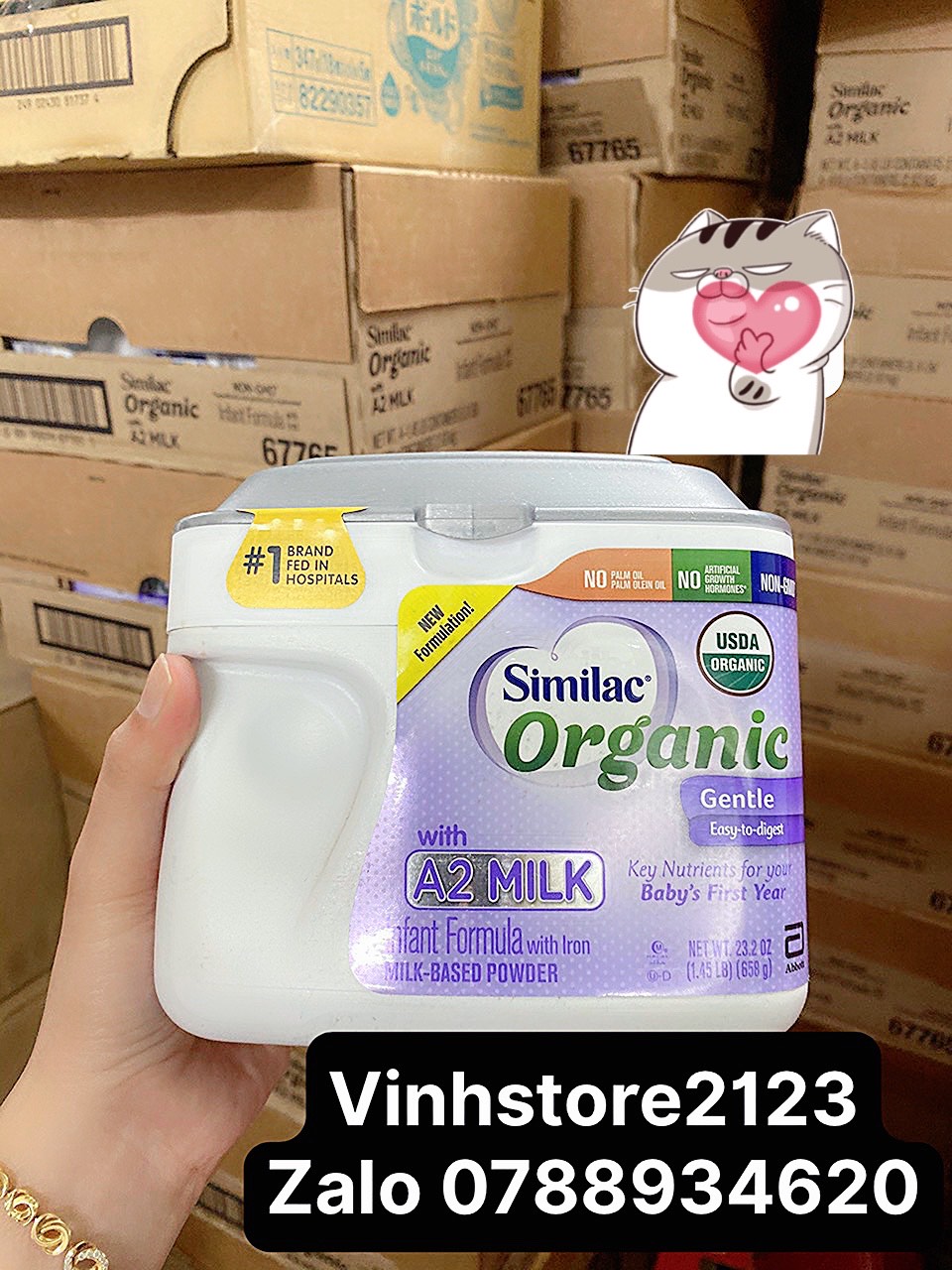 Sữa Bột ❤️🧡💛💚 Similac Organic with A2 Milk 658g Mỹ