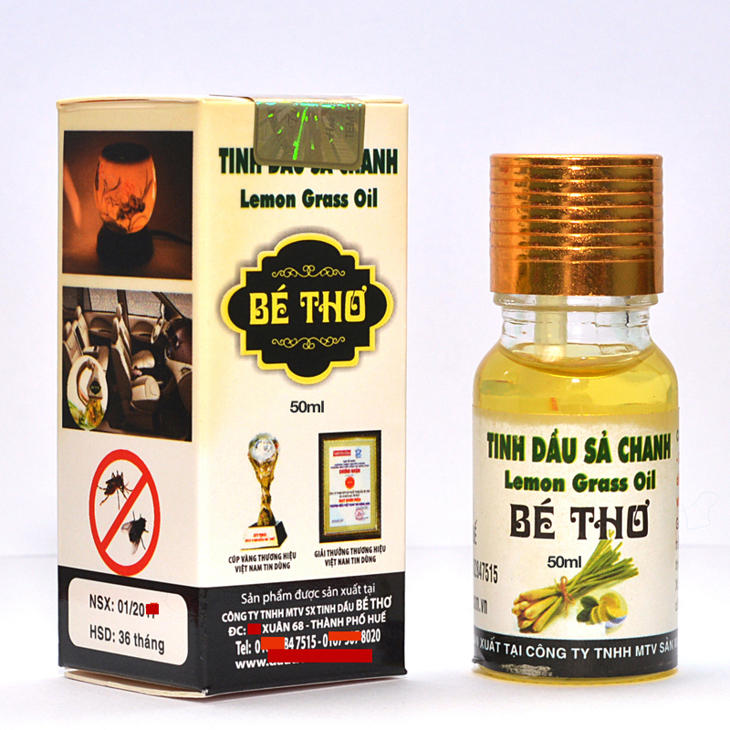 Tinh dầu sả chanh Bé Thơ (Chai 50ml)