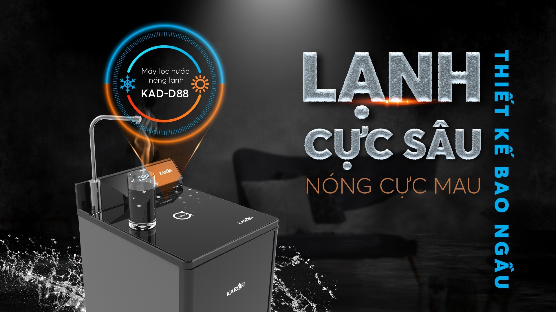 Máy lọc nước nóng lạnh Karofi KAD-D88