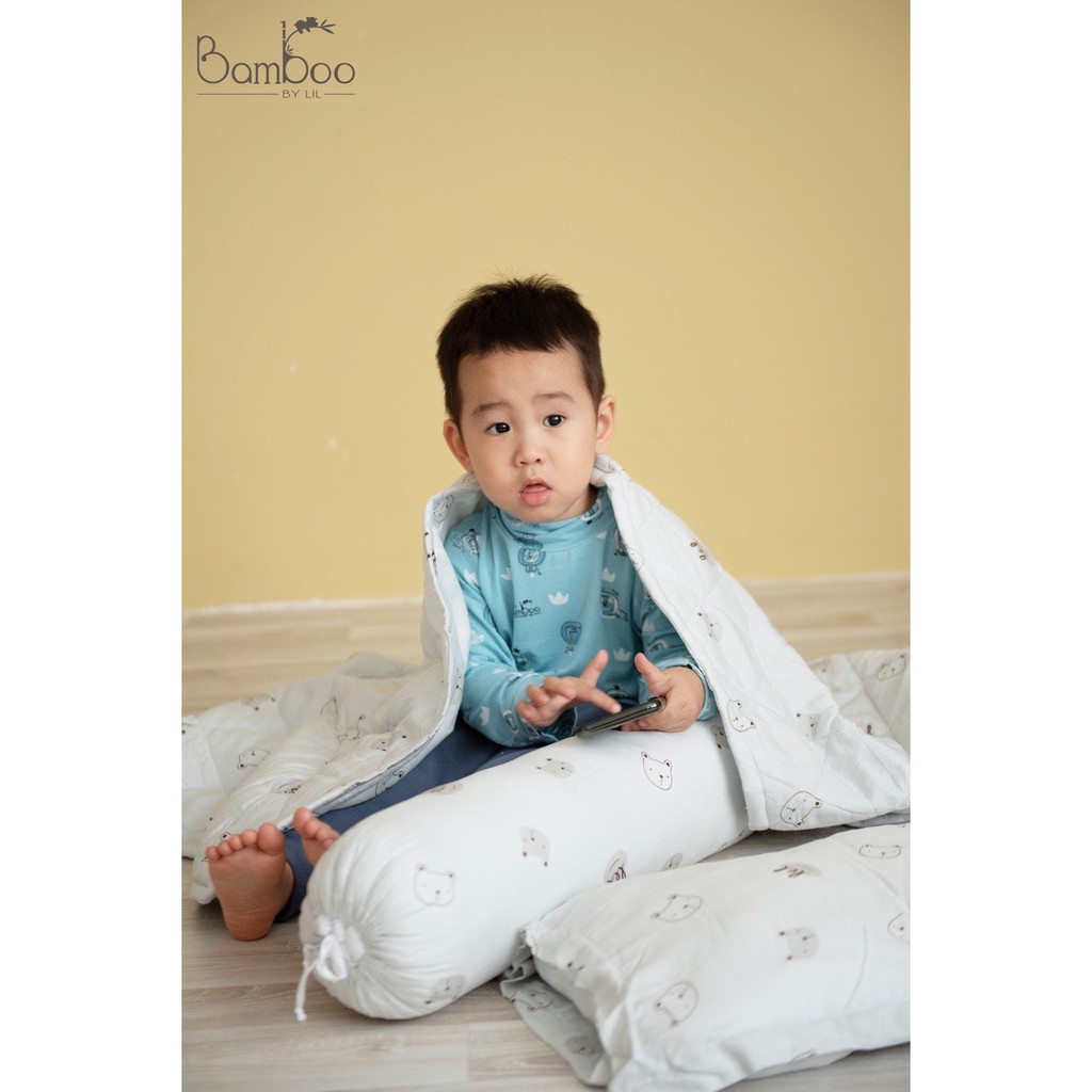 Chăn trần bông Little Love vải sồi