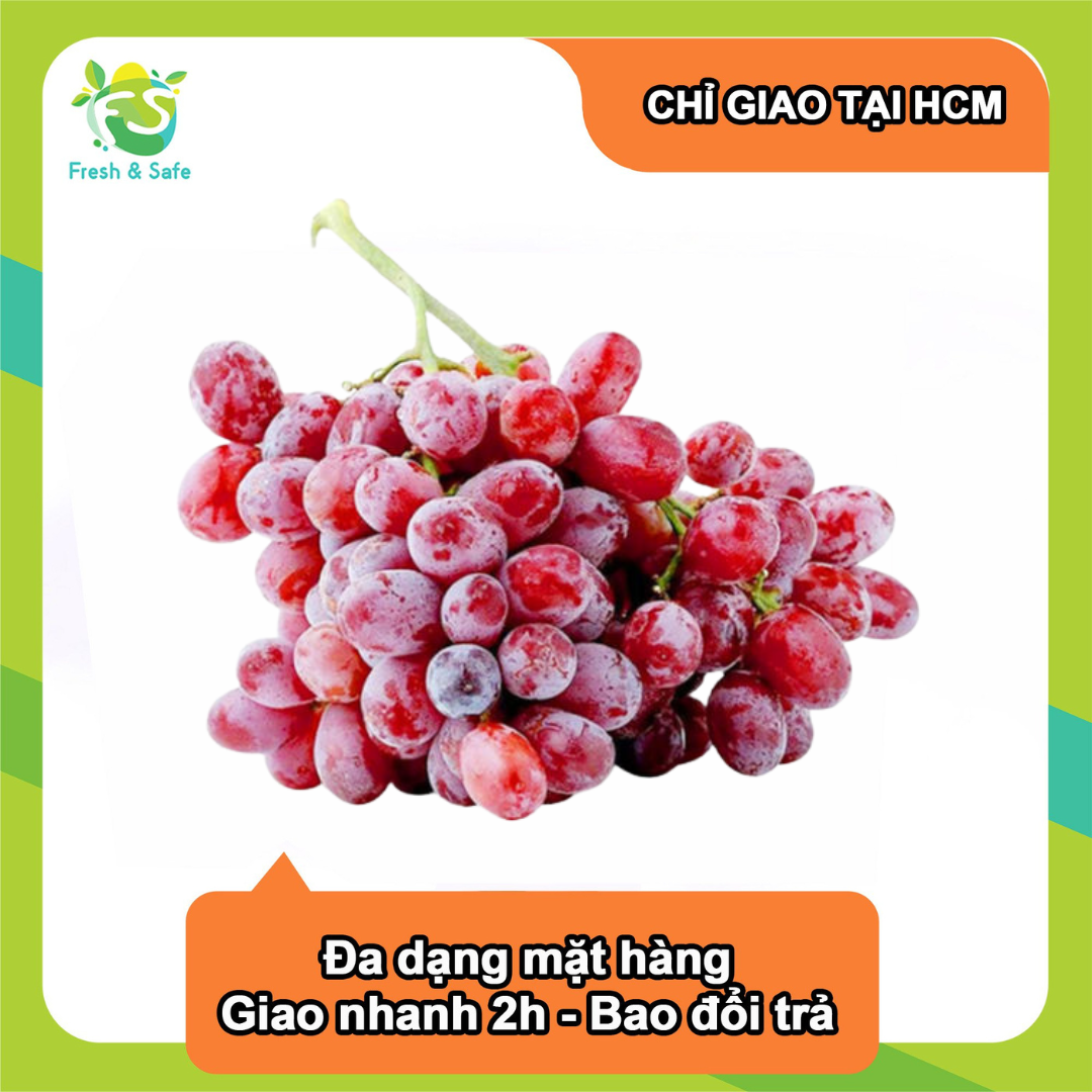 [Chỉ Giao HCM] Nho Đỏ Có Hạt Peru - 500g
