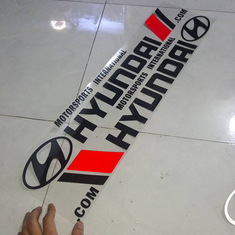 Bộ Tem HYUNDAI Phản Quang Dán Thân xe ô tô ( giá bán 2 tem )