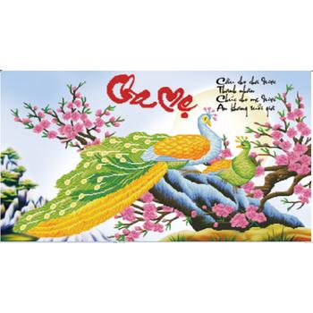 [HCM]Tranh Thêu 3d Cha Mẹ X8117
