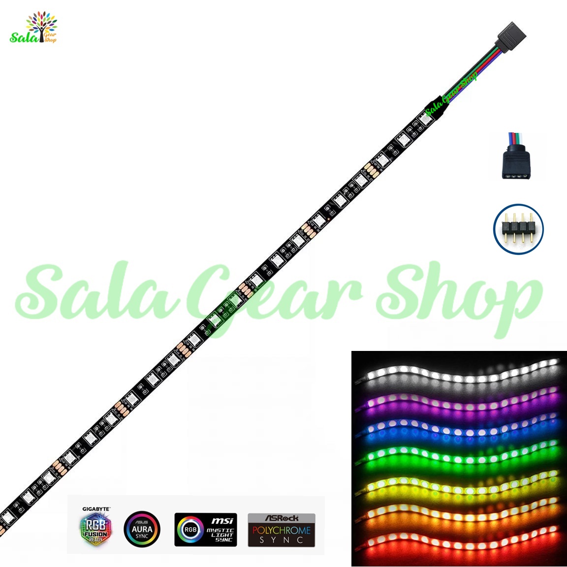 Dây led RGB 12v 4pin Sync Main  Sync HUB 12v 4pin  Trang Trí Case Máy Tính