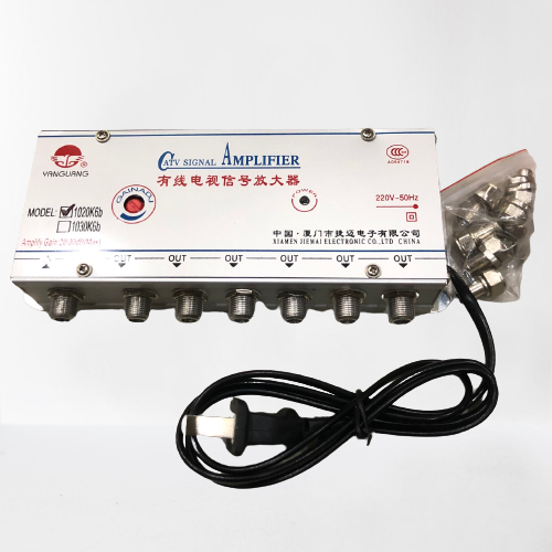 Bộ chia truyền hình cáp 1 ra 6 khuyếch đại tín hiệu  ( cắm điện ) - Điện Việt