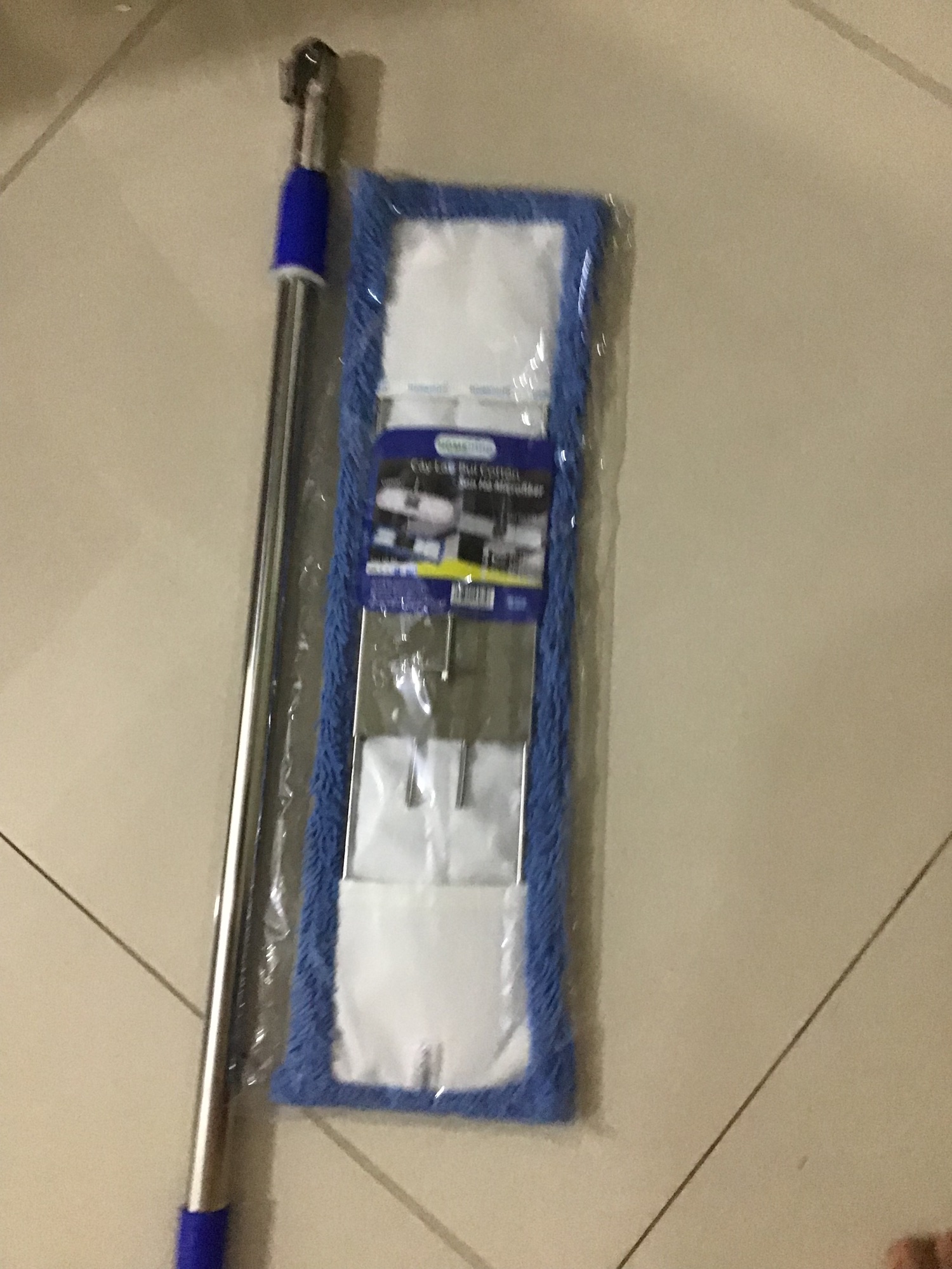 Cây lau nhà Inox Homeinno Loại cán rút có sẵn tấm lau 60cm x 17cm