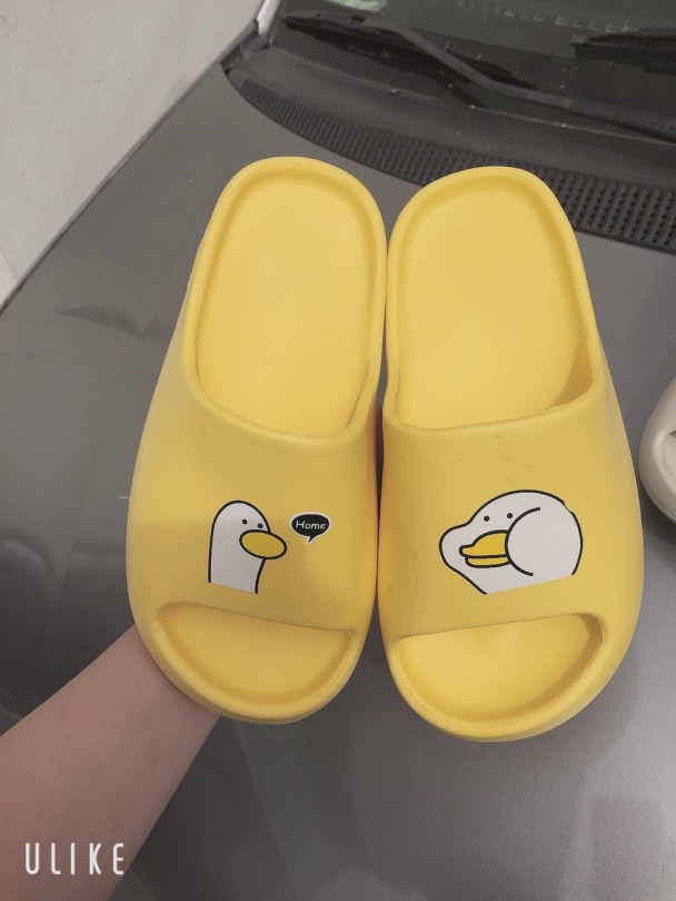 Dép, Dép quai ngang hình con vịt dễ thương đáng iu đế độn 3cm chống trượt giá rẻ