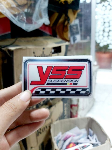Combo 2 Tem Decal YSS Trong Suốt Dán Xe, Dán Phuộc Giá Rẻ