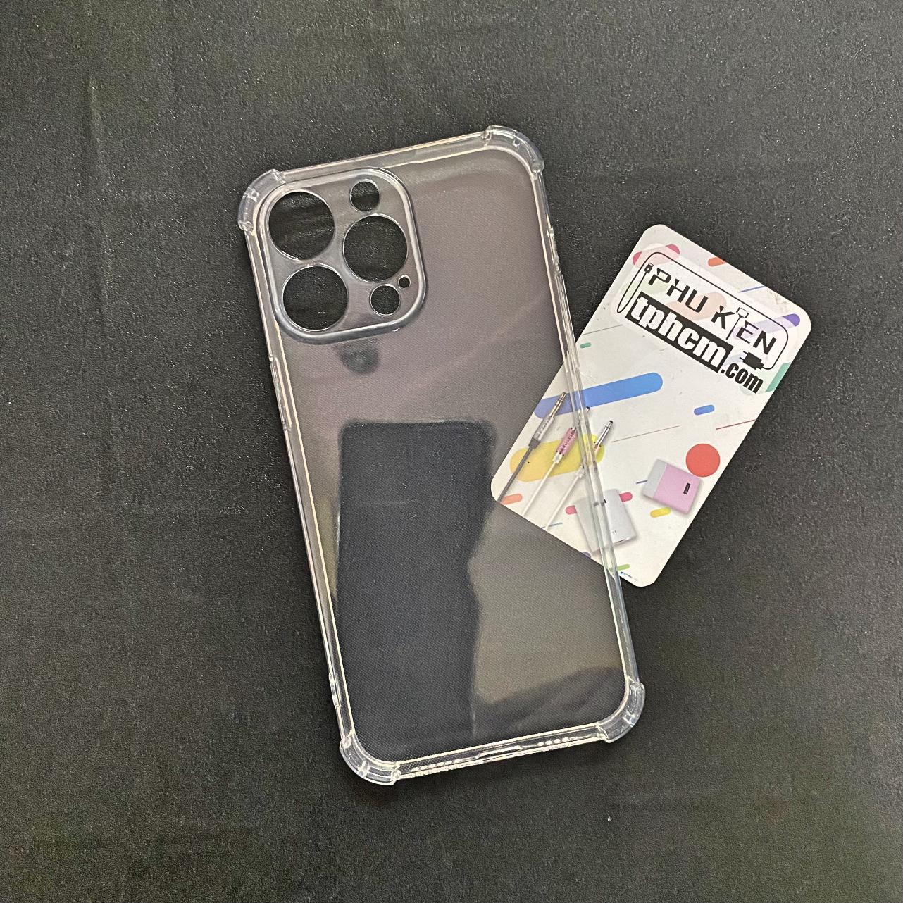 Ốp lưng iPhone 14 Pro Max dẻo Trong suốt Chống sốc