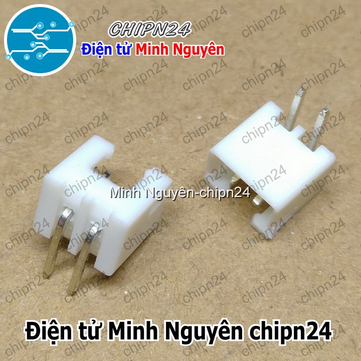 [10 cái] (F301) Header 2P XH2.54-2P Đực Cong - HH001703
