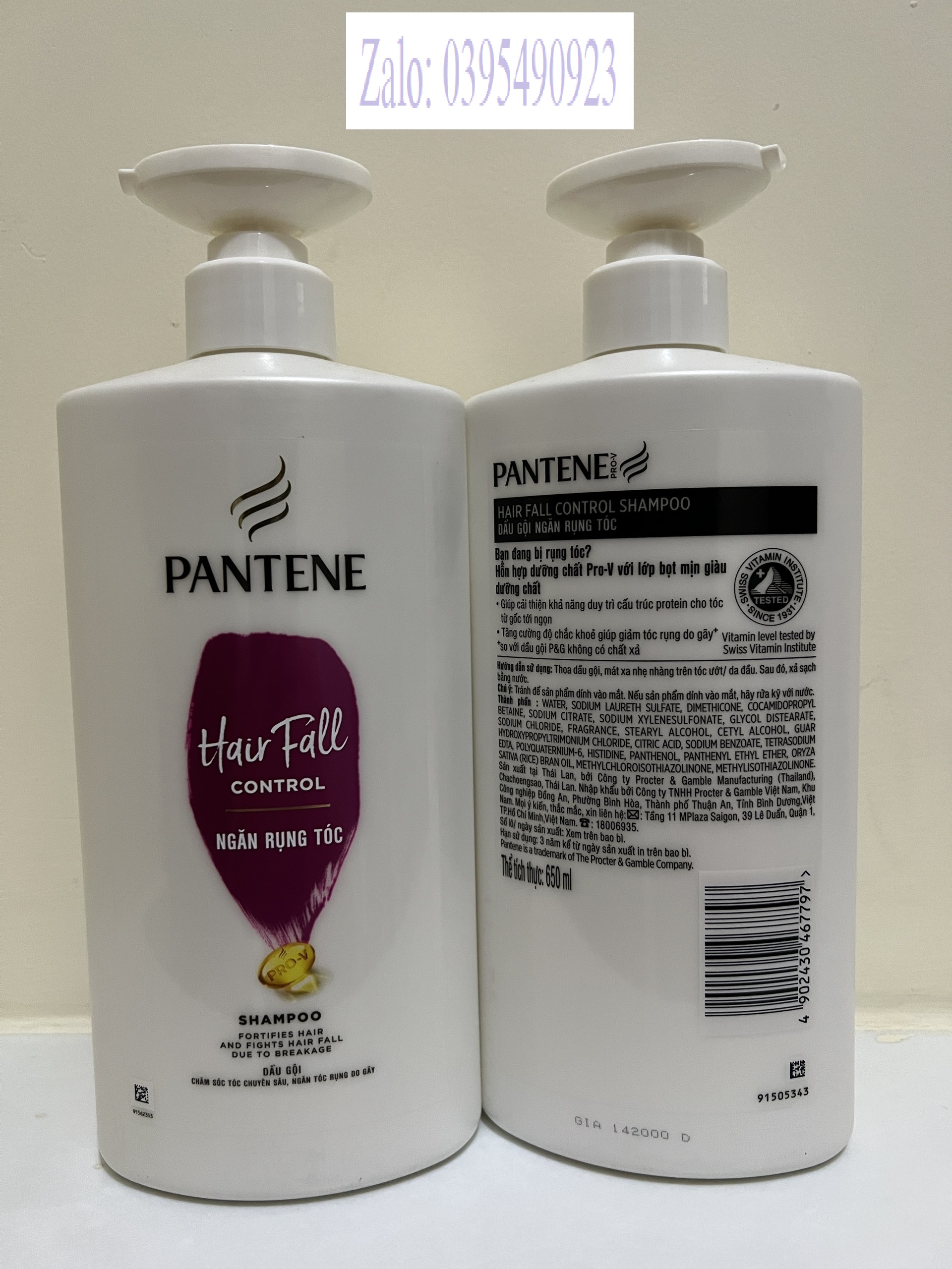 [HCM]Dầu gội Pantene ngăn rụng tóc 650ml (Mẫu Mới Date 2025)