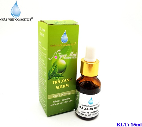serum dưỡng da trà xanh NHẬT VIỆT COSMETICS 15ml, trắng da, ngừa nhăn, lão hóa, se khít lỗ chân lông