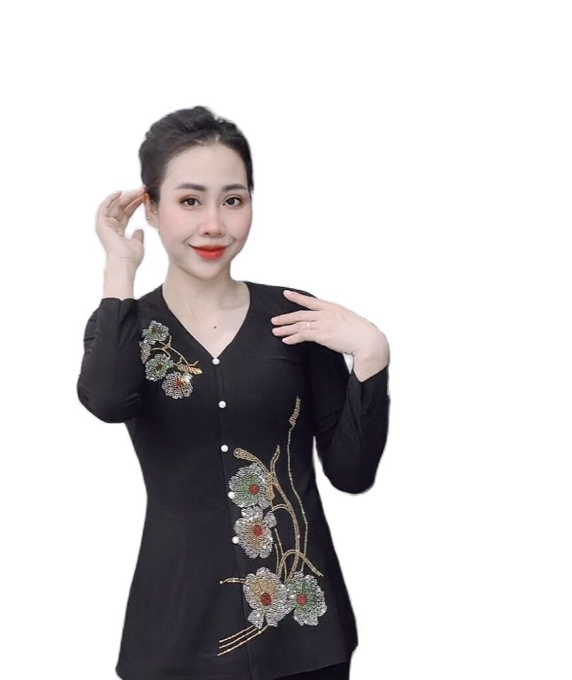 Áo bà ba ép đá -áo lẻ không kèm quần