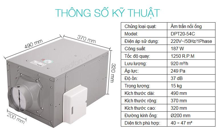 QUẠT NEDFON DPT20-54C