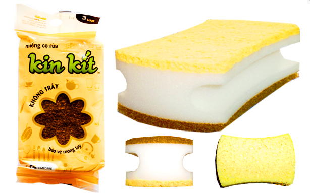 Miếng cọ rửa không trầy 3 lớp KINKIT