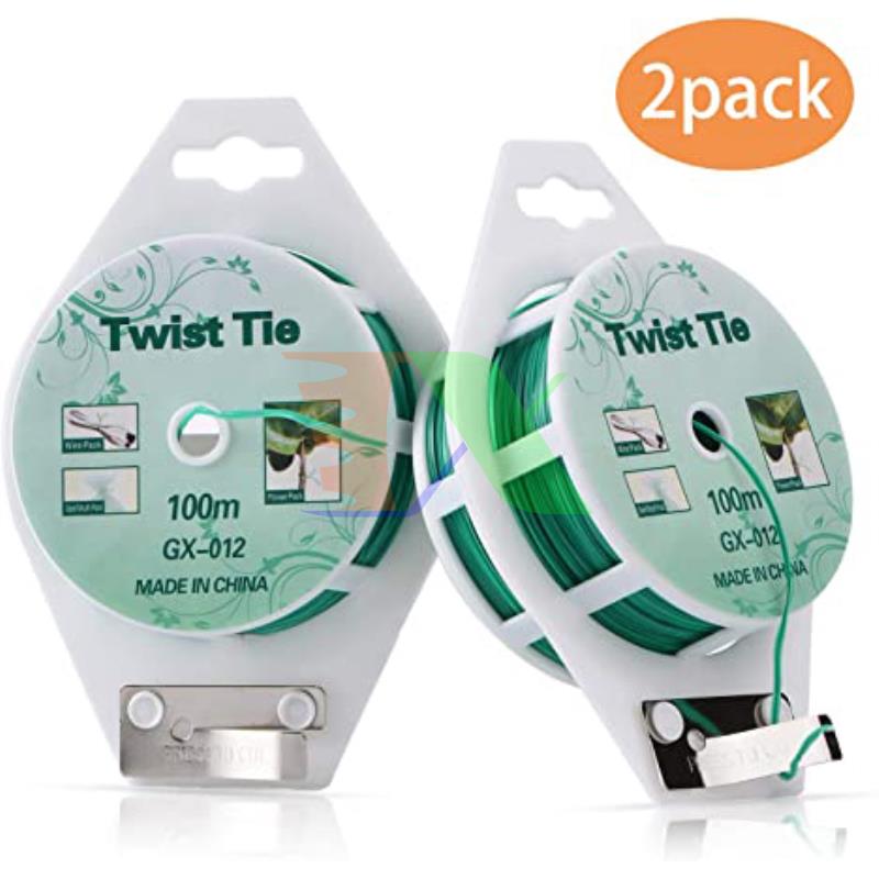 Combo 2 roll lanyard multi-purpose twist tie gx-001 gx-012 gx-810 50M 100m wire plastic core zinc steel, lanyard Đồ shell plastic steel core, lanyard Lan, tie flower