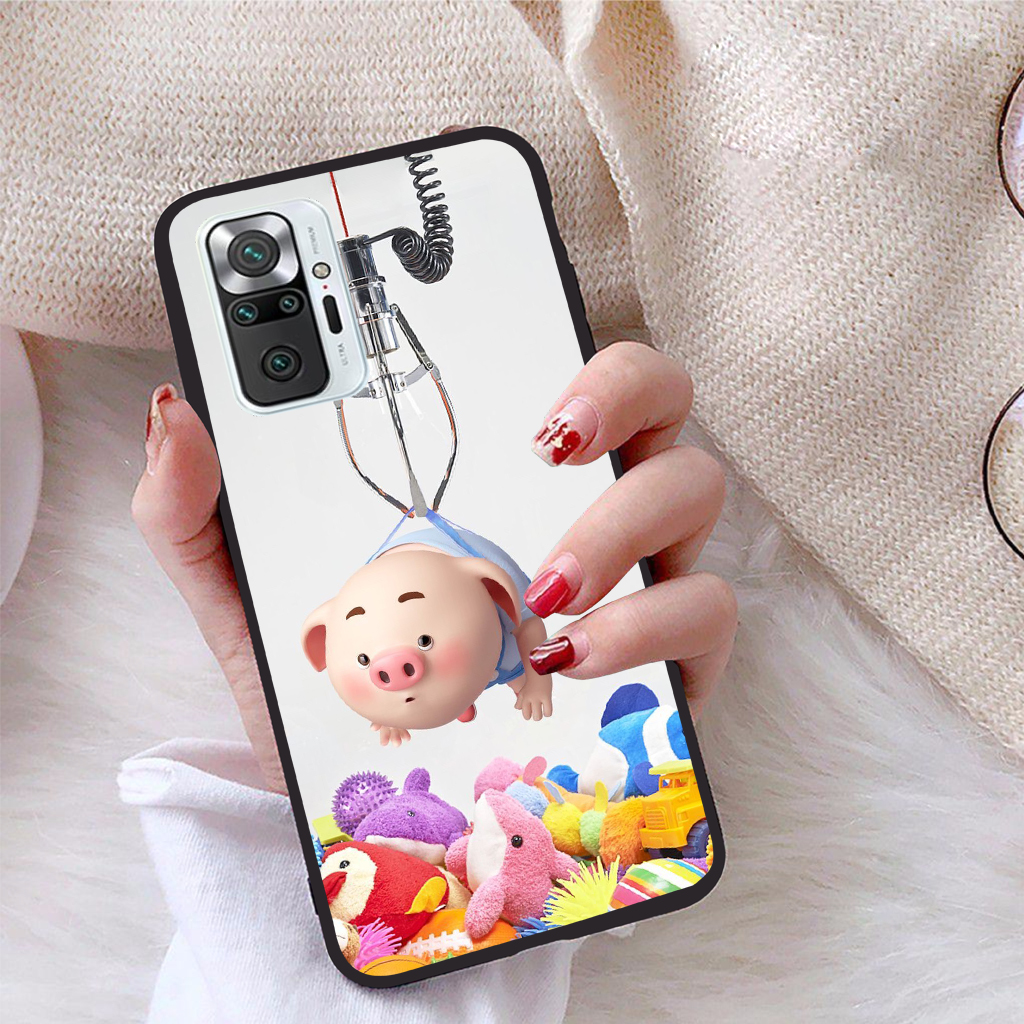 Ốp lưng Xiaomi Redmi Note 10 Pro Max viền dẻo TPU BST Pig Cute