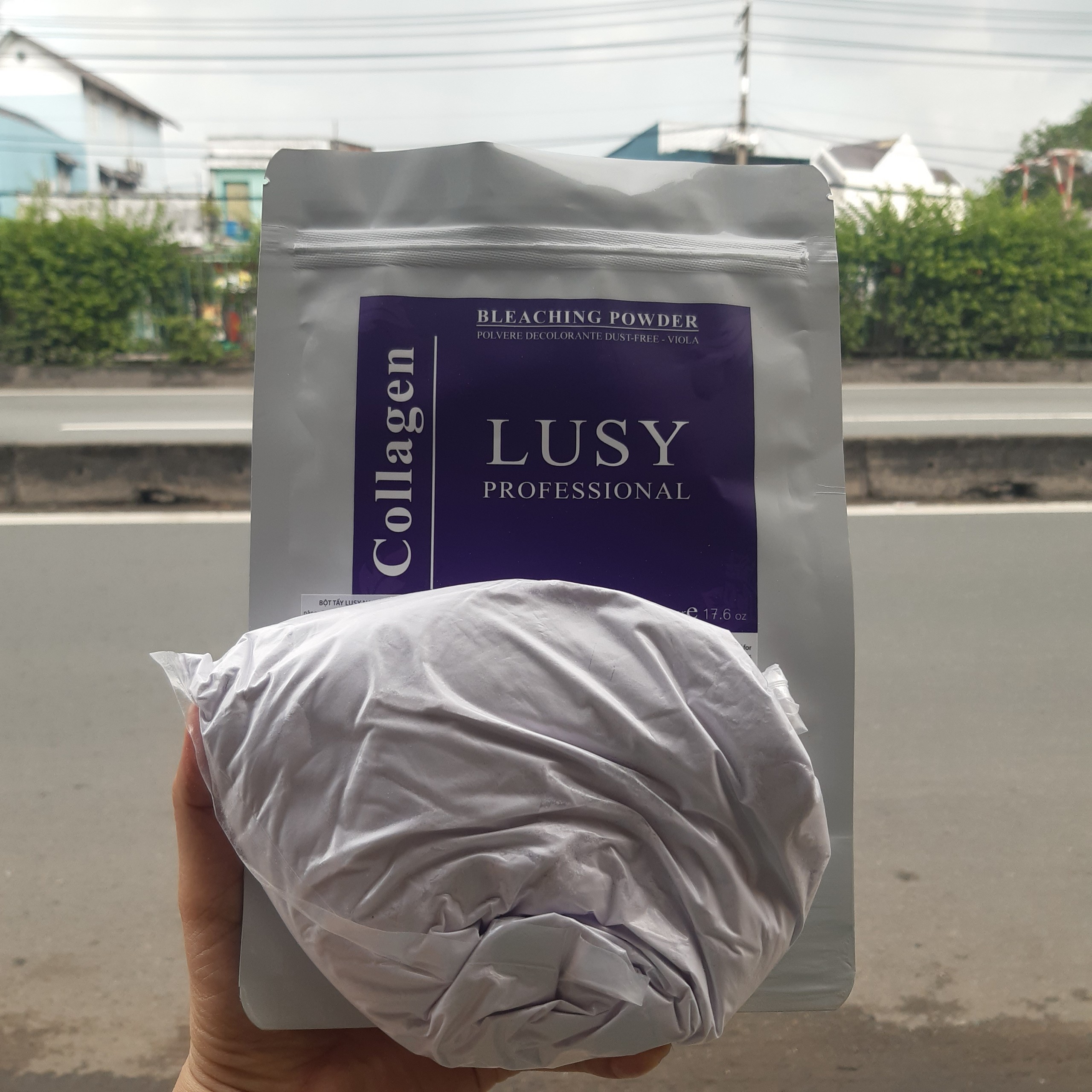 BỘT TẨY TÍM COLLAGEN LUSY NANO PLUS Ý 500ML