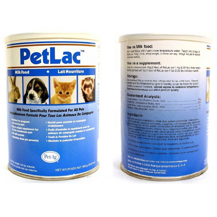 [CHÍNH HÃNG] SỮA BỘT PETLAC CHO THÚ CƯNG 300G