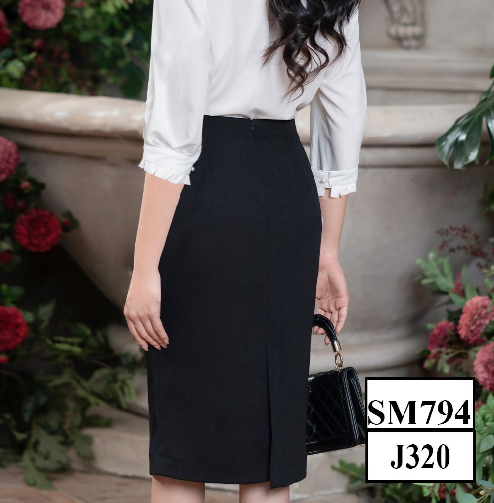 Chân váy công sở nữ CITI MODE dáng ôm nơ eo J320