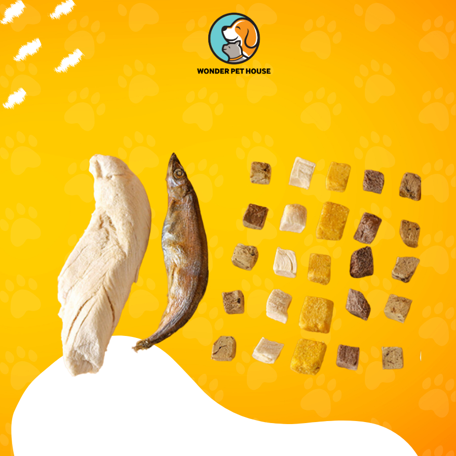 Snack Thịt Sấy Thập Cẩm Cho Chó Mèo 500g