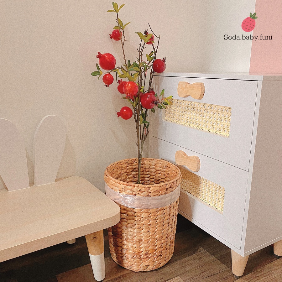 ..🐻 Ghế băng ngồi chơi mang giày tai thỏ cho bé dễ thương màu gỗ ngang 80cm mã 001