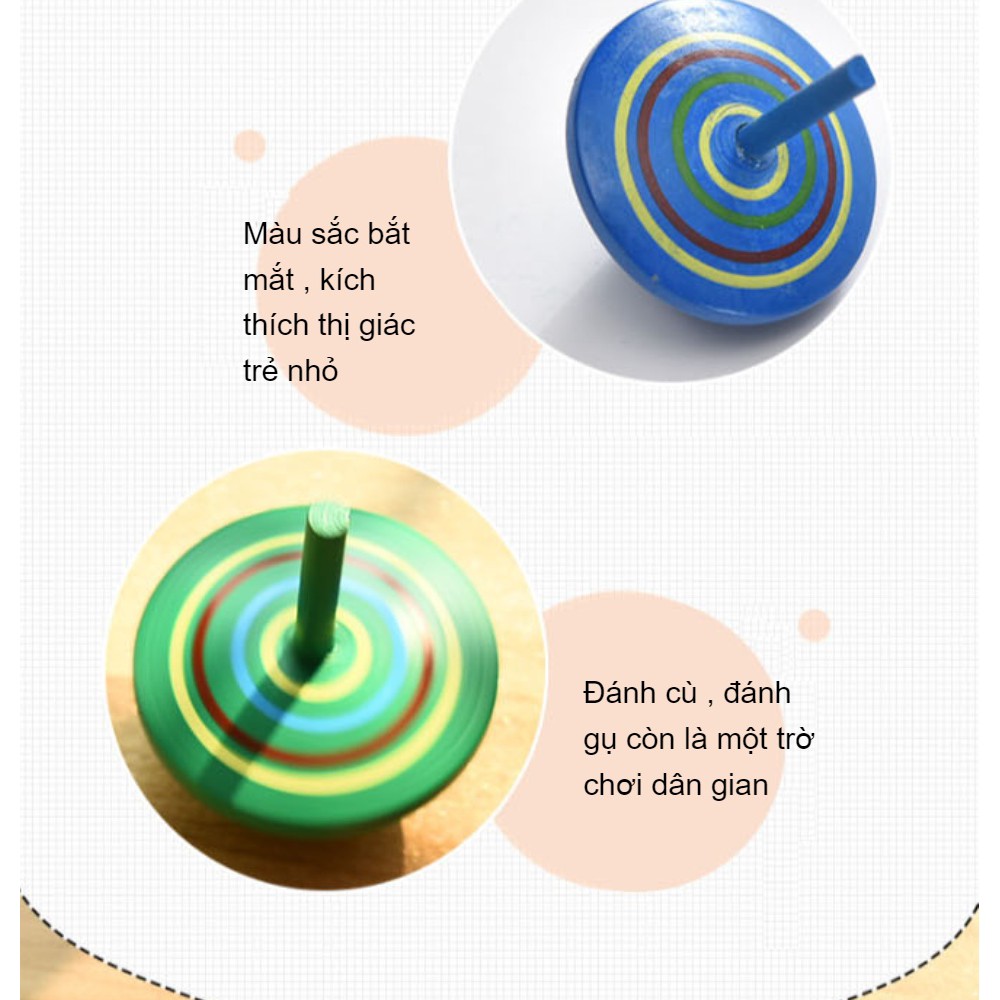 Đồ Chơi Gỗ - Con Quay Sắc Màu