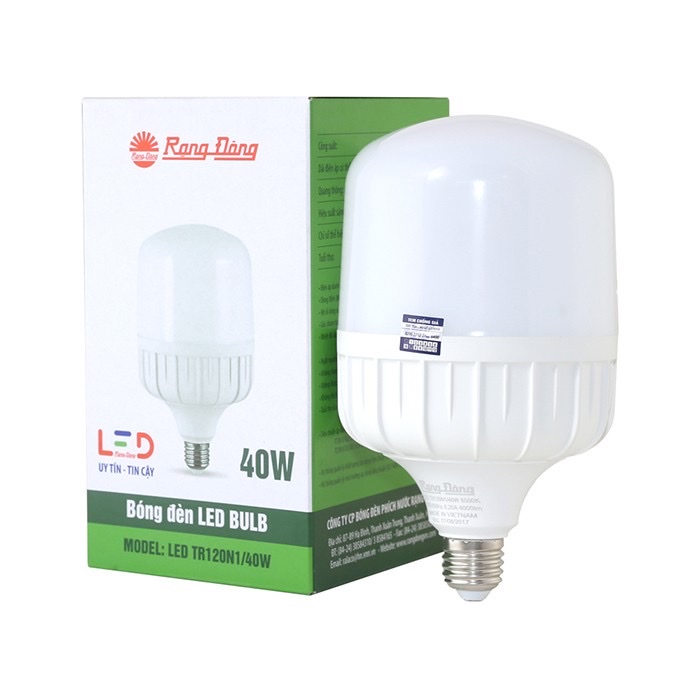 Bóng đèn LED trụ tròn Rạng Đông ánh sáng trắng