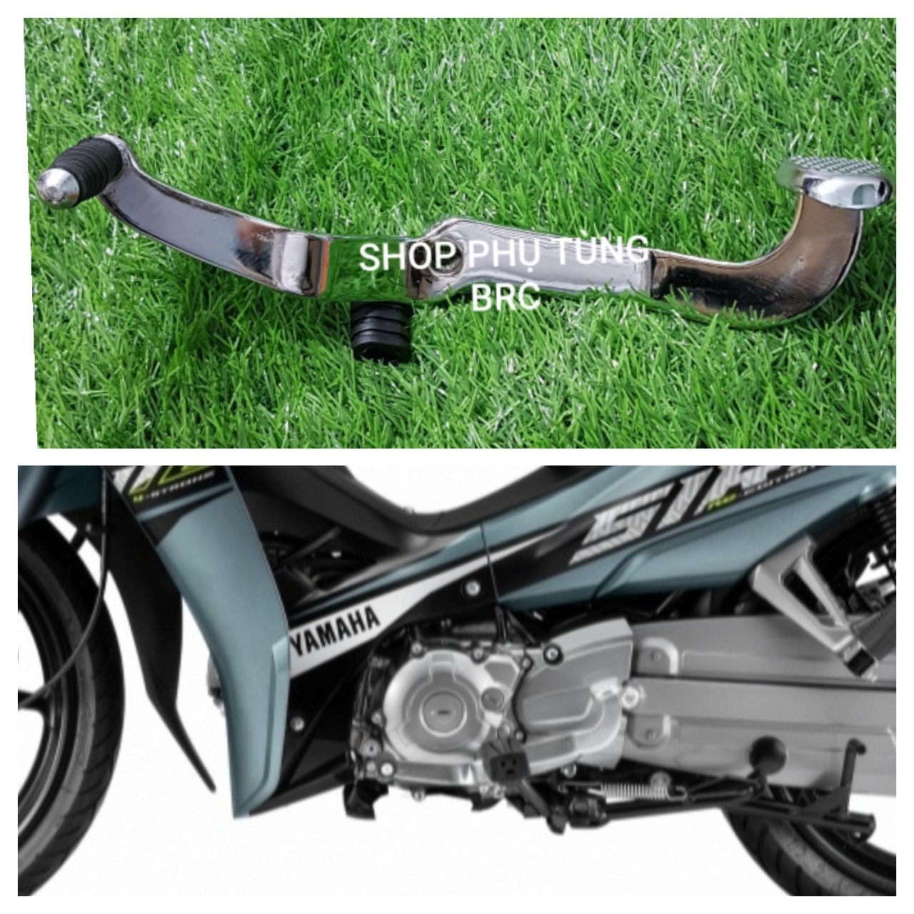 Cần số mạ crom xe sirius .