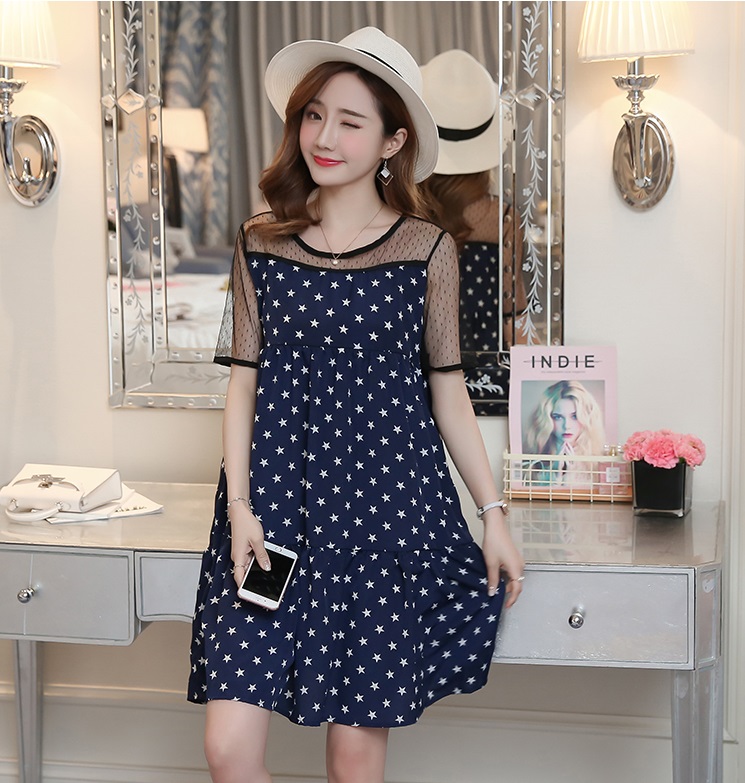 Đầm bầu suông họa tiết db01