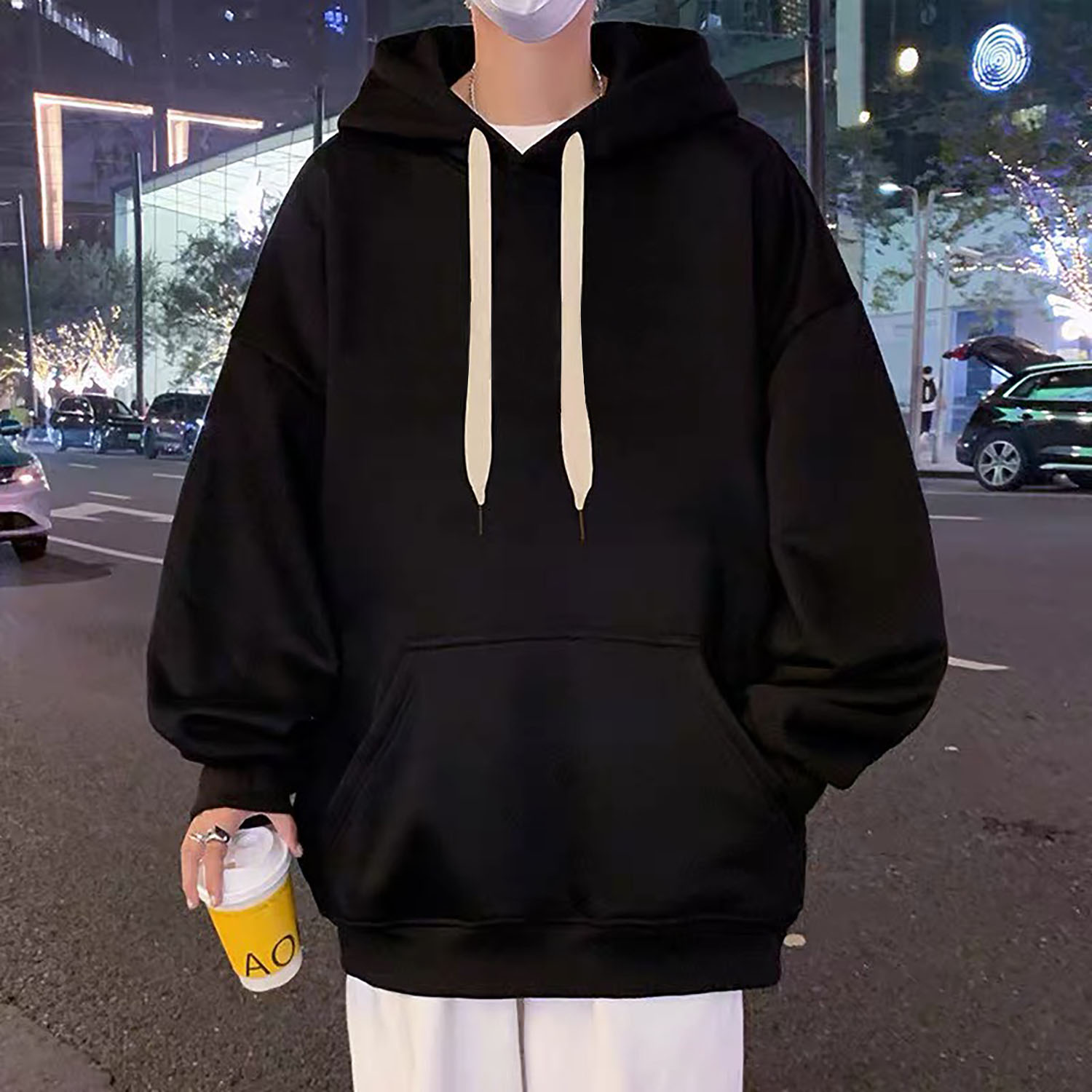 Áo khoác hoodie unisex phom rộng chất vải dày dặn