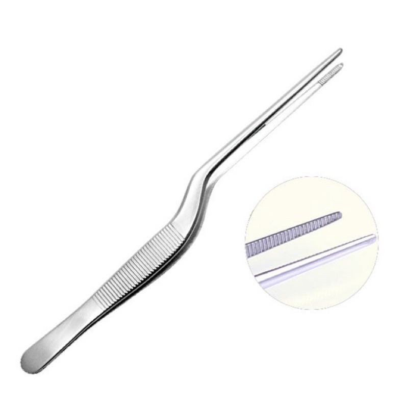 Nhíp lấy ráy tai, gắp ráy tai inox thẳng, nhíp gắp ráy tai cong GIÁ RẺcán tay cầm inox không rỉ cho salon baber tóc