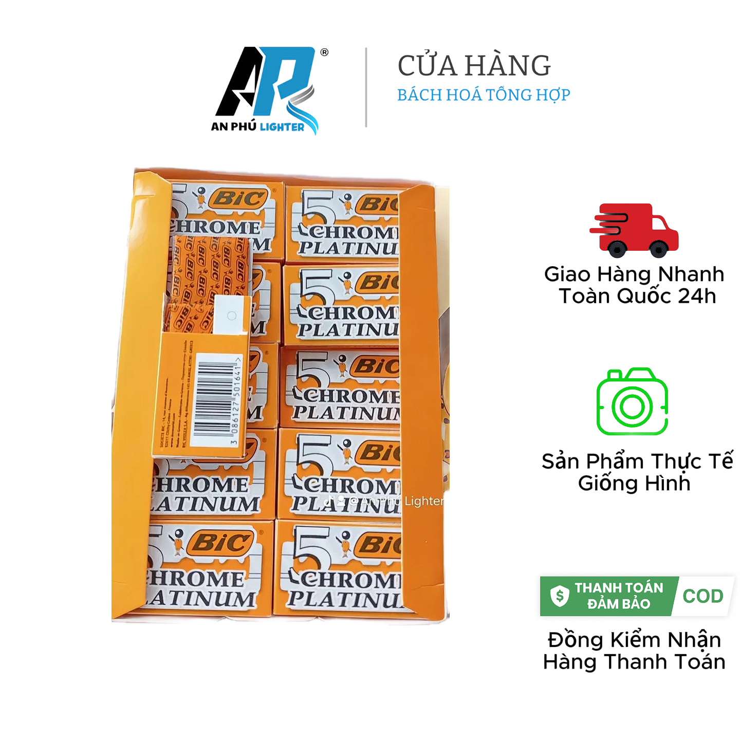 Lưỡi Lam BiC - Hộp 100 Lưỡi - Lam Cạo Râu