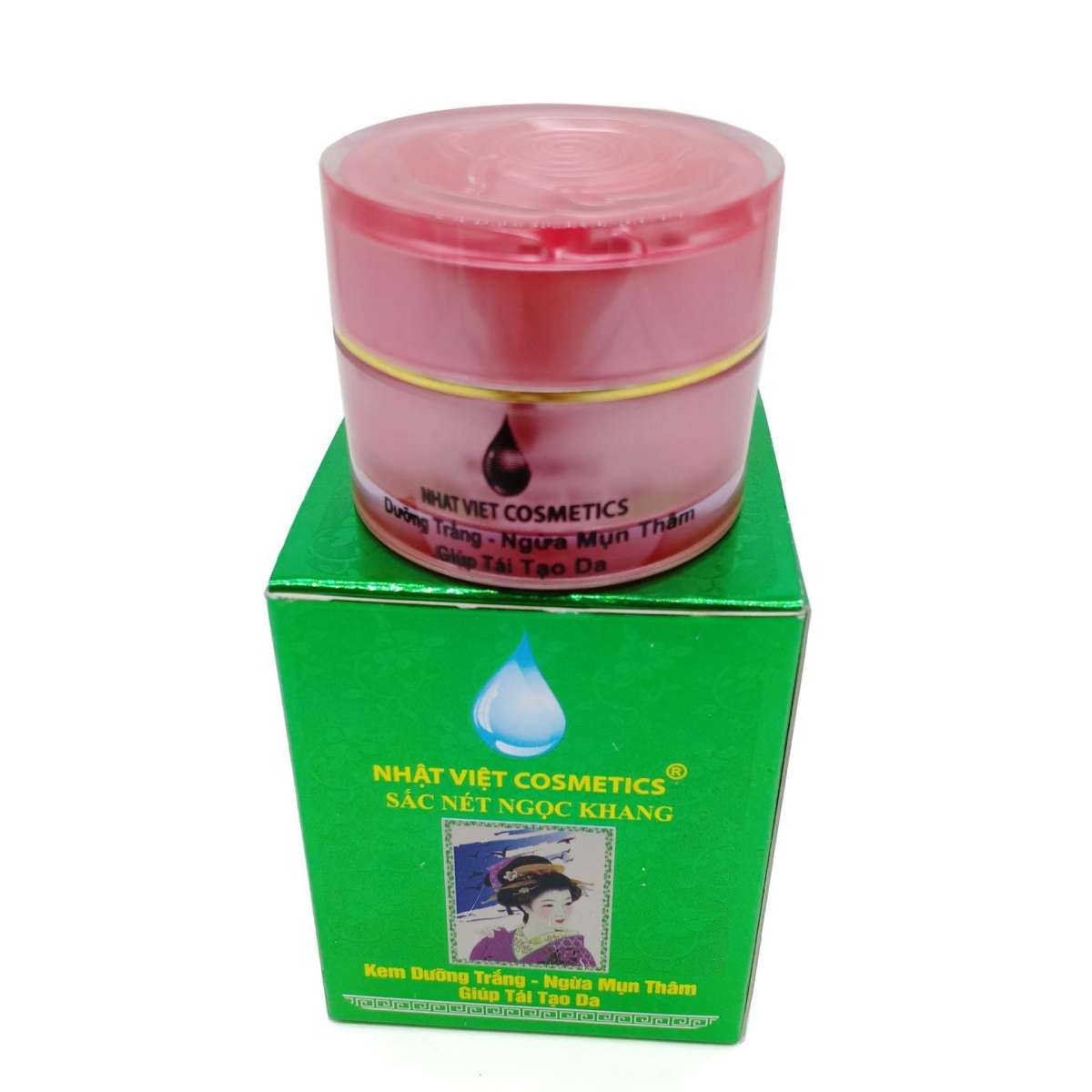 [HCM]Kem dưỡng trắng - Ngừa mụn thâm - Giúp tái tạo da Sắc Nét Ngọc Khang 10g (Xanh)