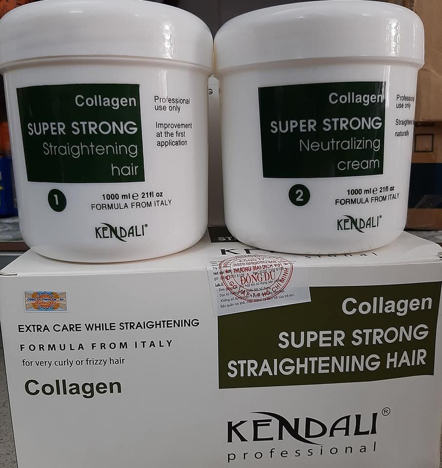 {Chính hãng}Kem duỗi tóc siêu bóng mượt và siêu thẳng COLLAGEN KENDALI 1000mlx2