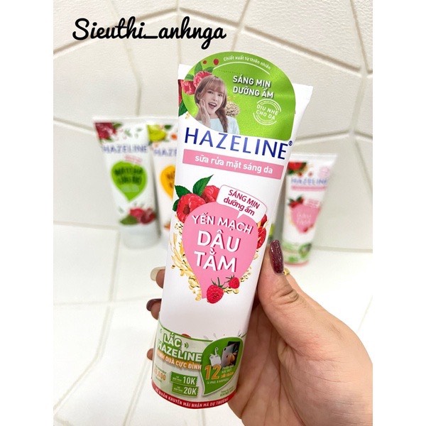 Sữa Rửa Mặt Hazeline Tuýp 50g/100g (Nghệ/Yến Mạch/Matcha)