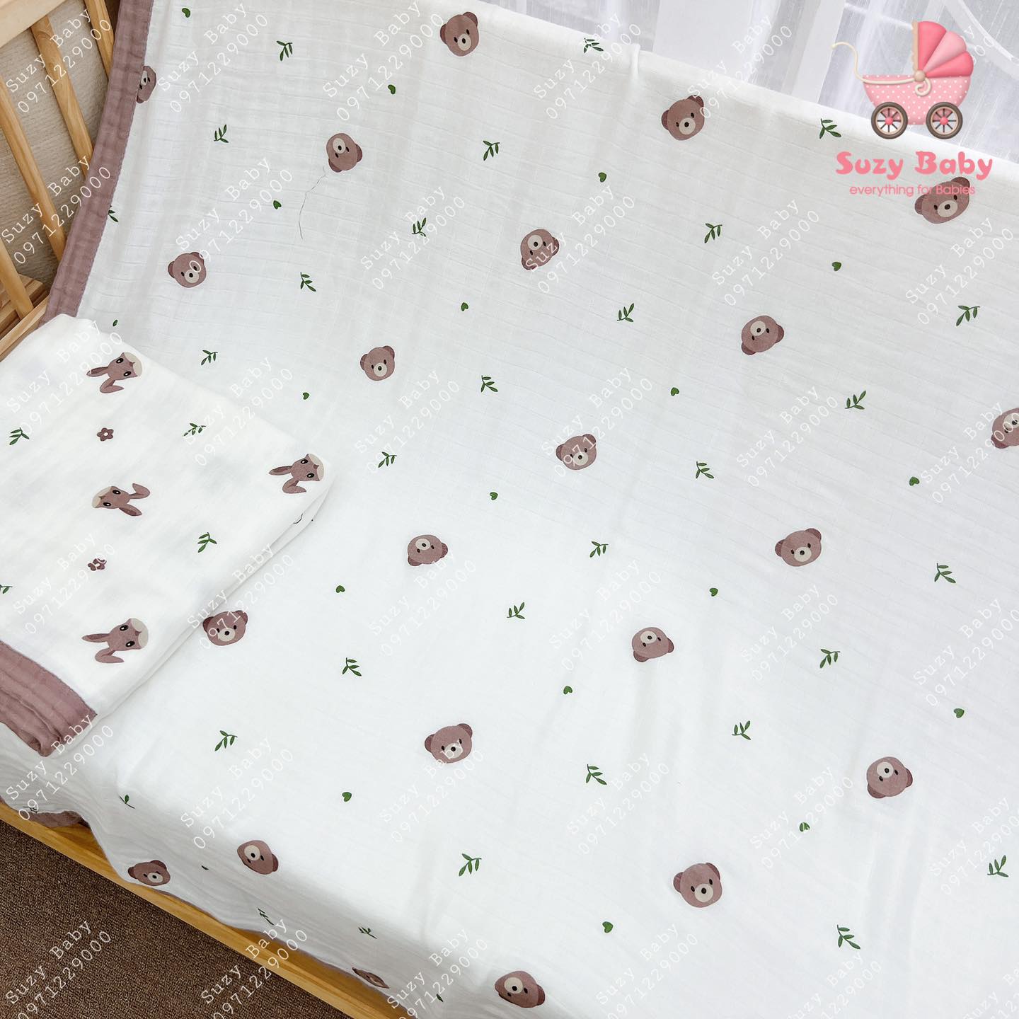 Chăn aden 4 lớp sợi tre kháng khuẩn cho bé
