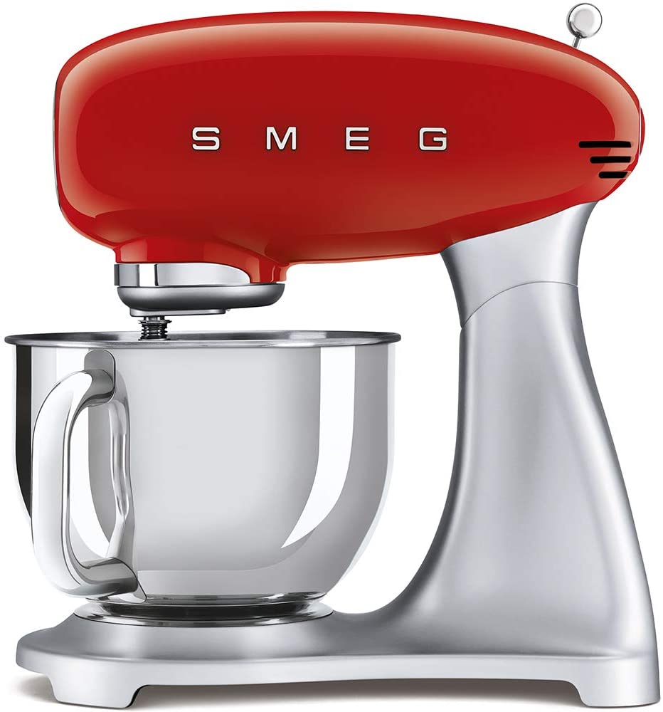 [Trả góp 0%]Máy trôn bột màu đỏ smeg SMF02RDEU