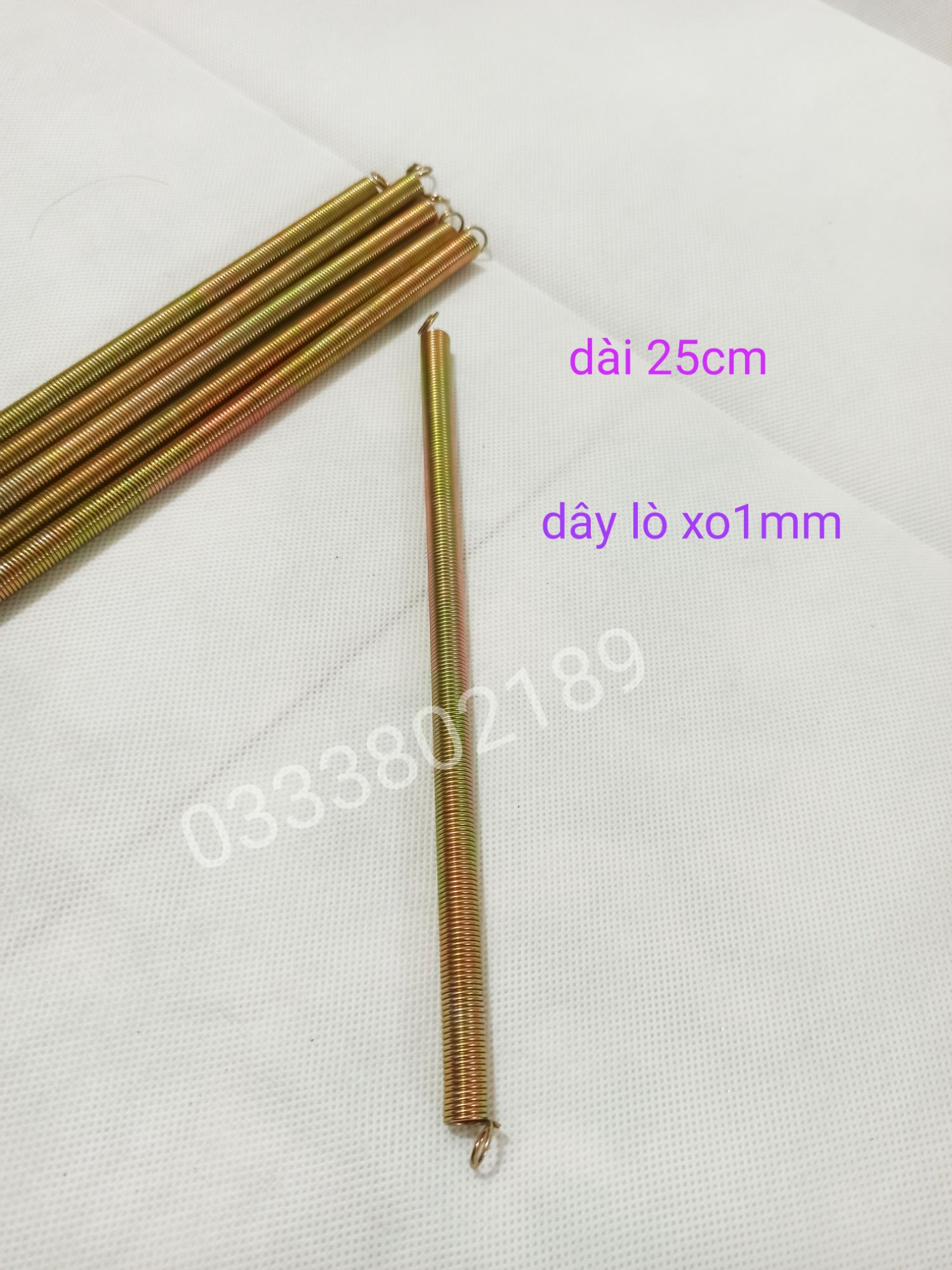 [MOC DIY]Lò xo kéo sợi 1mm. dài 25cm (2 cái)
