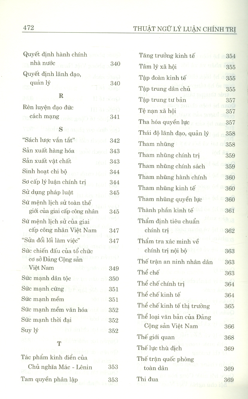 Thuật Ngữ Lý Luận Chính Trị
