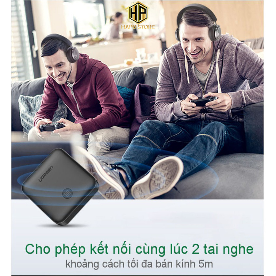 Bộ thu phát Bluetooth 5.0 hỗ trợ APTX Ugreen 70158 cao cấp - Hapustore