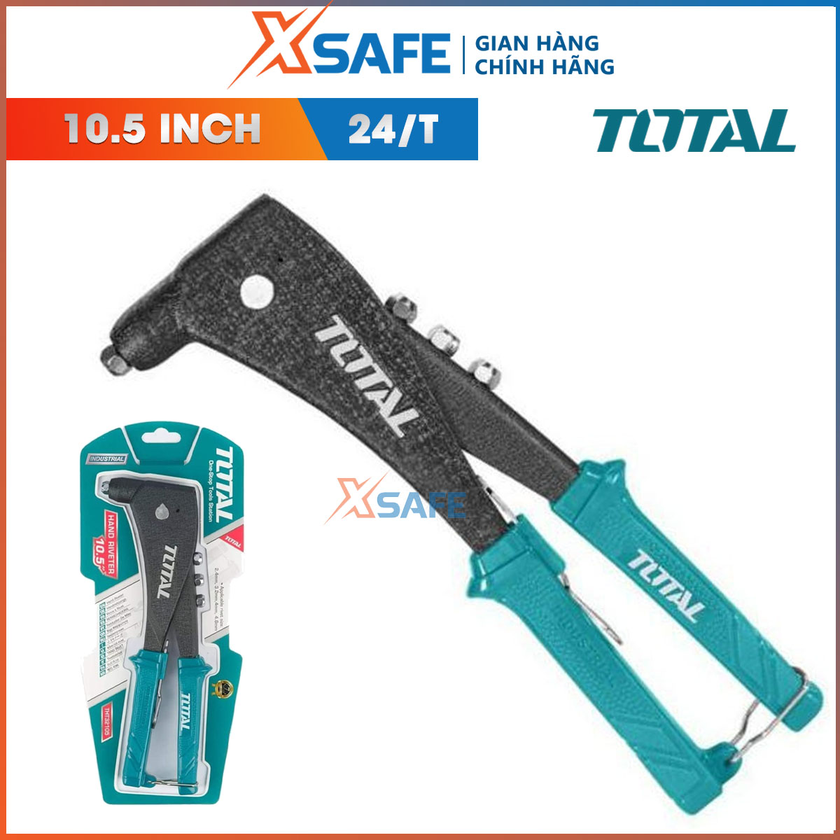 Pliers pull rivet dedicated total THT32105 10inch, nippers drawn Rive support force, long handle, size nail pulling 2.4mm-4.8mm genuine delivery xsafe