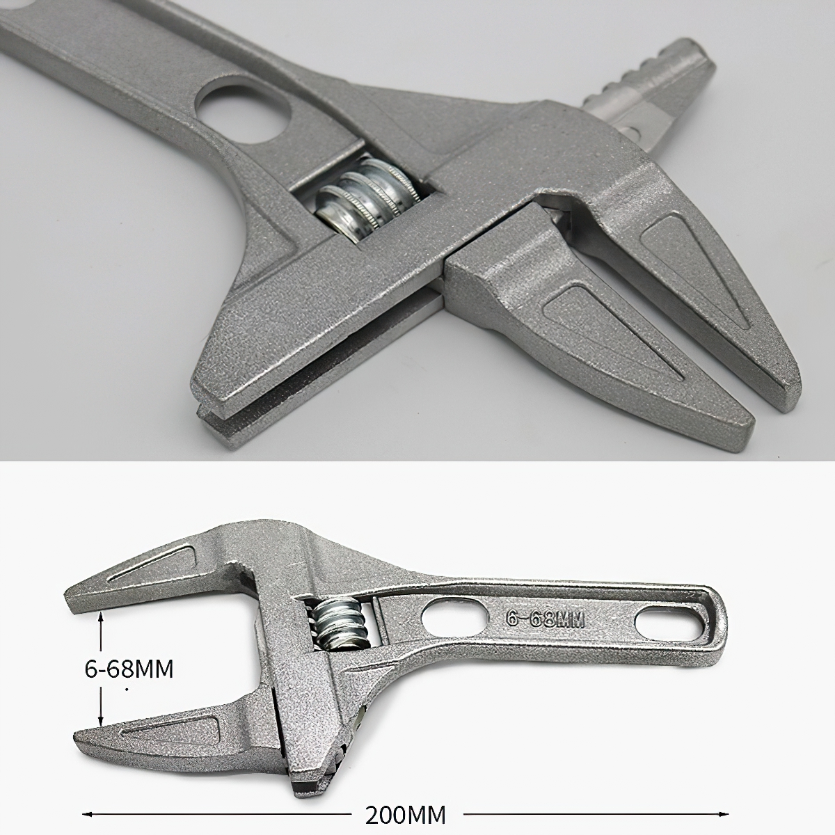 Mỏ lết Cờ lê vặn ống nước độ mở 6-68mm