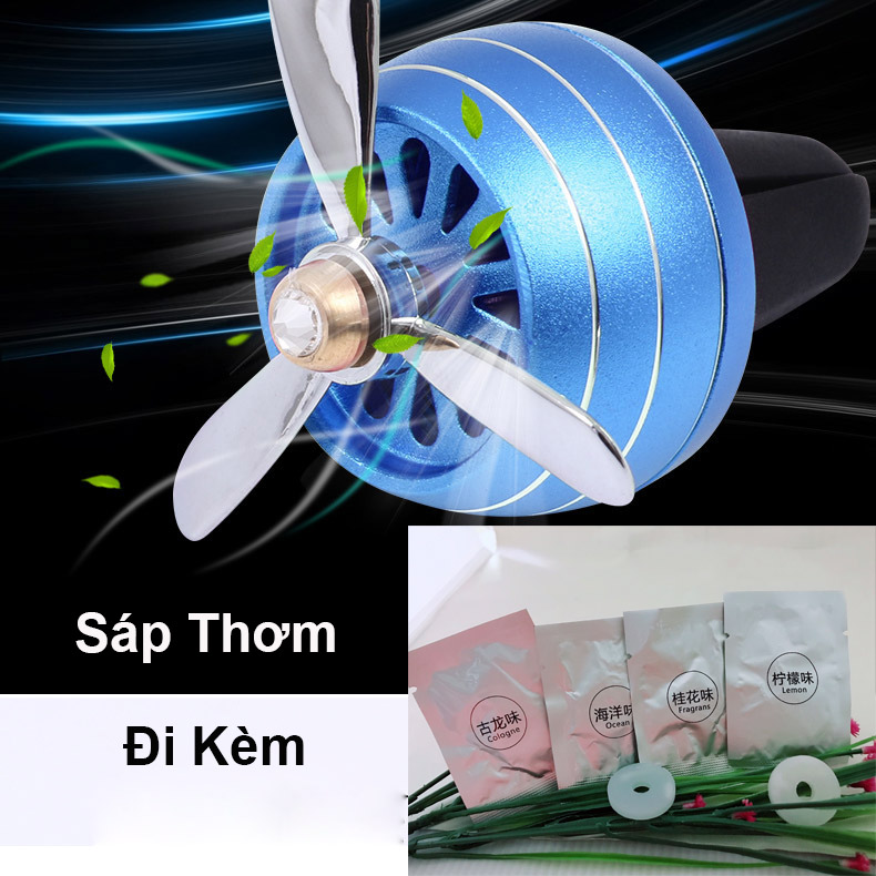 Quạt Sáp Thơm Ô Tô Gắn Cửa Gió Xe VERSION 1 - Có Đèn Led