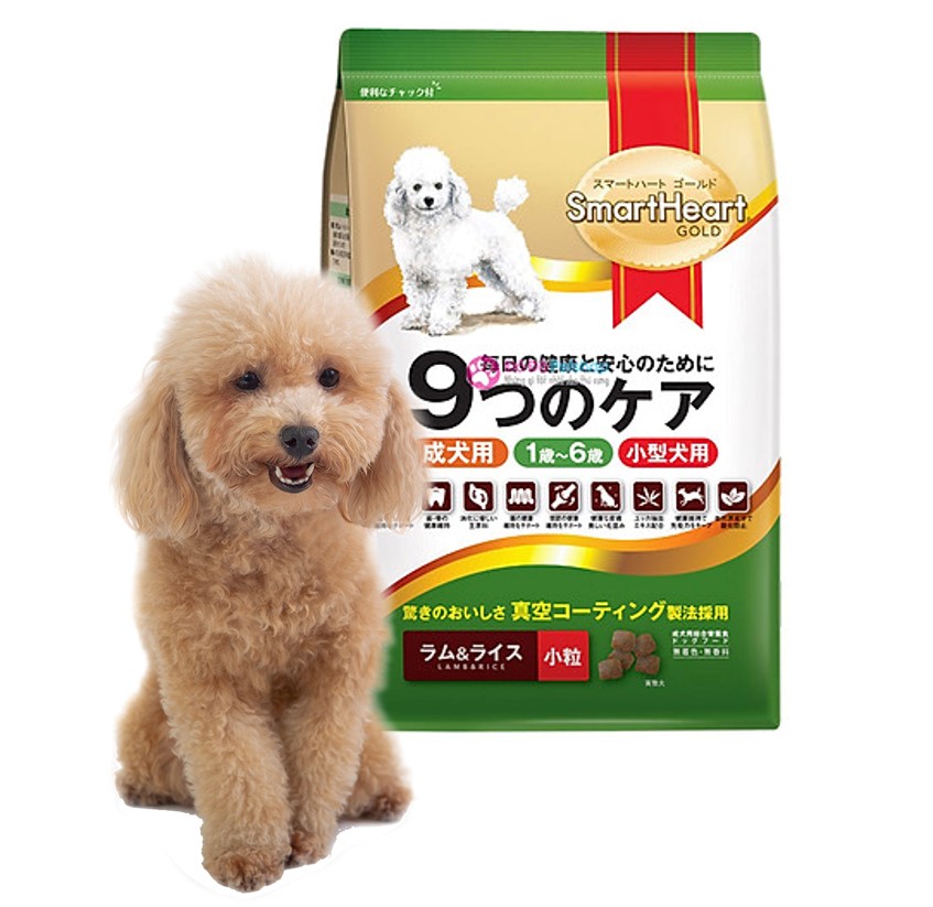 Hanpet - Thức ăn dạng hạt Smartheart Gold gói 1kg - (2 loại) cho chó cỡ nhỏ phù hợp chó Poole, chó phốc, chó nhật