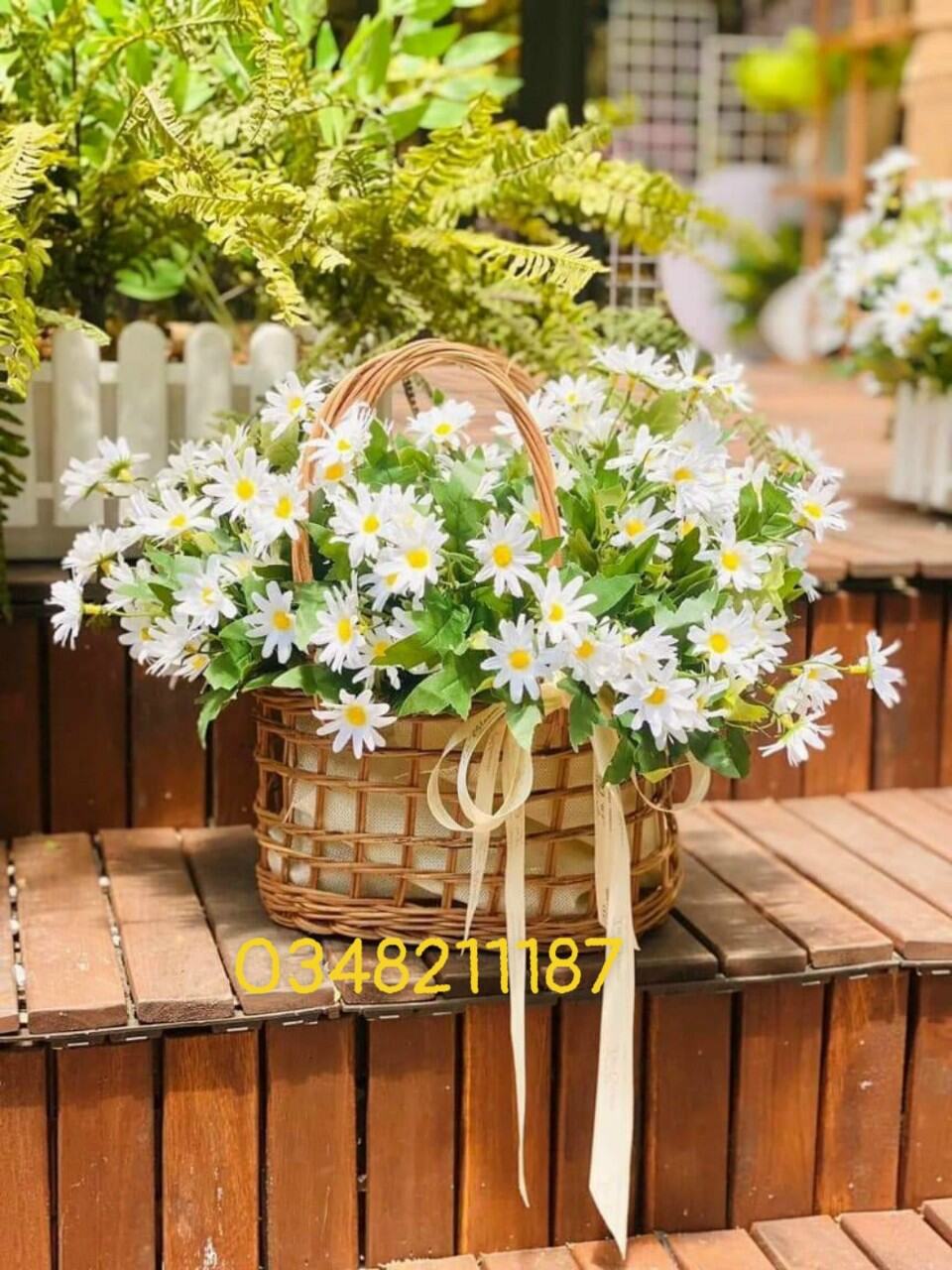 hoa giả- Cúc hoạ mi hàng đẹp 24bông - trang trí nhà cửa.