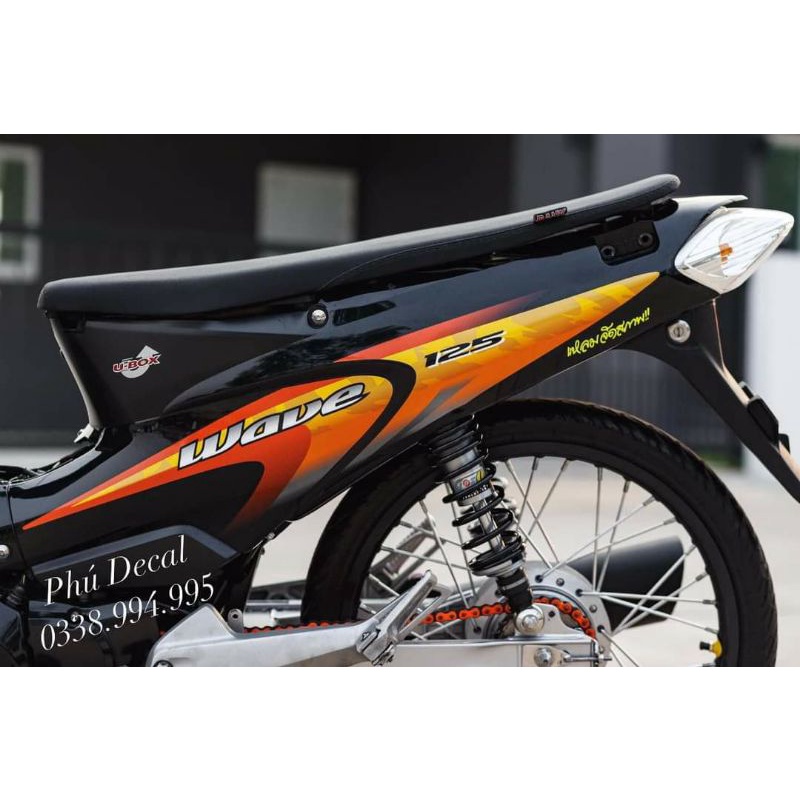 Tem rời wave thái lan 125 xe đen vàng